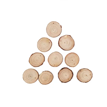 30pcs 4-5cm Nebaigtų Natūralaus Medžio Gabalėlių Amatų Medienos Rinkinys Ratą Amatų Kalėdų Papuošalai 