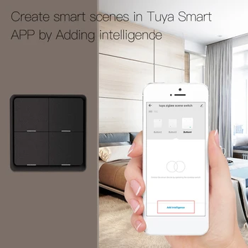 Tuya Zigbee Smart Switch Belaidžio Mygtukas 12 Scenos Jungikliai Dirbti Su Smart Gyvenimo App Namų Asistentas Smart Home