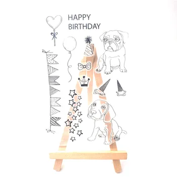 Karšto pardavimo Mažylis gimtadienio abėcėlė skaidri, aiški antspaudas / silikono sandarinimo roller antspaudas 