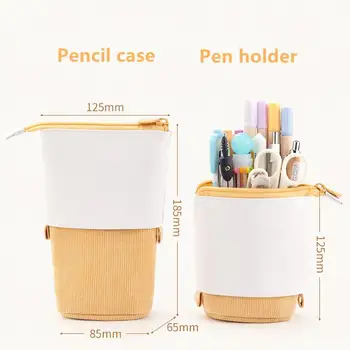 Kūrybos Bagažo pieštuko atveju mokyklos raštinės reikmenys Saugojimo krepšys Mielas vientisos spalvos Pen mielas rašiklio laikiklis dovanos vaikui pen krepšys