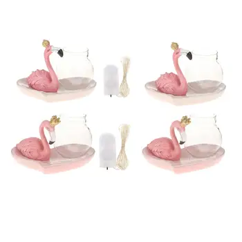 Flamingo Sklidimo Stotis Augalų Terariumai Vaza Sodinamoji Lemputės Stiklo Vaza