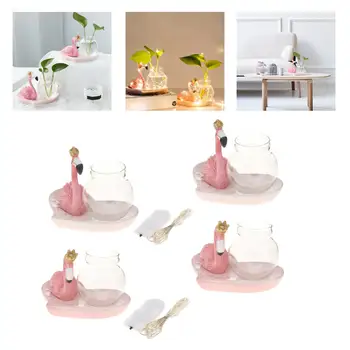 Flamingo Sklidimo Stotis Augalų Terariumai Vaza Sodinamoji Lemputės Stiklo Vaza