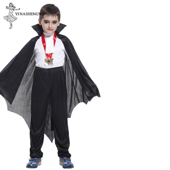 Helovinas Kostiumų Karnavalas Šalies Vaikai Vaikai Grafas Drakula Gotikos Vampyro Kostiumas Fantasia Princas Vampyras Cosplay už Berniukas