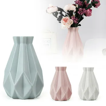 Naujas Origami Plastikinė Vaza Baltumo Imitacija Keramikos Vazonas Gėlių Krepšelis Gėlių Vaza Apdailos Namų Šiaurės Apdaila