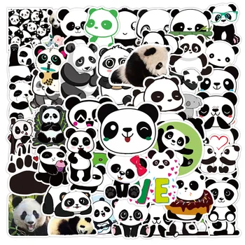 50PCS Kawaii Mielas Panda Lipdukai Sąsiuvinis Motociklo Riedlentė Kompiuterių, Animacinių filmų Bagažo Gyvūnų Lipdukai Grafiti Lipdukas F5