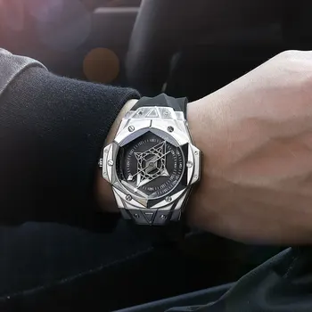 Vyriški Laikrodžiai Mados Karinės Sporto Kvarco Žiūrėti Žmogui Silikono Dirželis atsparus Vandeniui Laikrodis Relogio Часы Orologi Reloj Montre