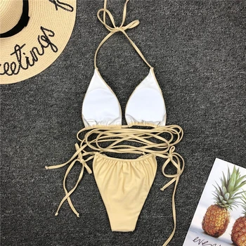 Maudymosi Kostiumėliai Moterims Seksualus Brazilijos Thong Bikini Mujer 2021 Naują Maudymosi Kostiumėlį Tvarstis Kietas Bikini Komplektas Micro Maudymosi Kostiumas, Paplūdimio Vasaros