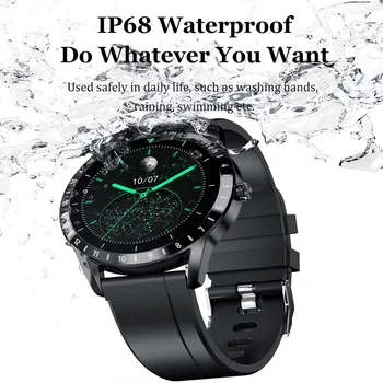 Smart Žiūrėti, Smartwatch Moteris Vyrų Širdies ritmo Monitorius, IP68 Vandeniui Žadintuvas Ekrane Smart Žiūrėti 