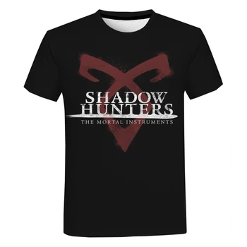 TV Serialas Shadowhunters 3D Marškinėliai Vyrams Moterys Mados Trumpas Rankovės Juokinga, T-marškinėliai Berniukams, Mergaitėms Streetwear Tee Viršūnės
