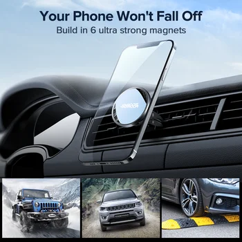 Magnetinio Belaidis Kroviklis Automobilinis Telefono Laikiklis 15W Qi Greito Įkrovimo Automobilių Mount iPhone 12 11 Pro Max XR Xs 