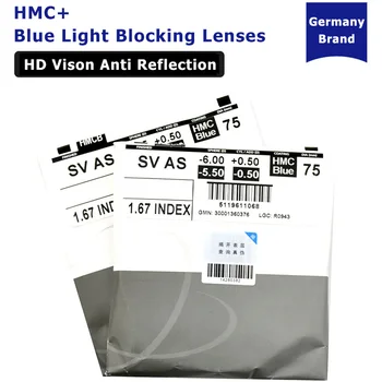 Vokietijos Prekės ženklo HMC Stabdžių Mėlyna Šviesa Receptinių Lęšius Trumparegystė Toliaregystė Akinių Lęšių Photochromic Pilka Optiniai Stiklai