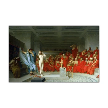 Citon Jean-Leon Gerome《Phryne prieš Areopagus》Drobė, aliejus, tapyba Pasaulyje Garsaus Kūrinio Nuotrauką Sienų Dekoras Namų Puošybai