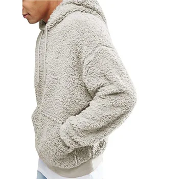 PDD452 Vyrų gobtuvu megztinis su pliušinis ir aksominis rudenį ir žiemą 2020 m.
