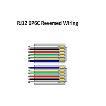 RJ11 RJ12 6P6C Duomenų Kabelis, Vyrų, Vyrų Modulinis Duomenų Laidas Tiesiai Atvirkštinio Laidų Lydinčioje Telefono Ragelį Balso ilgiklis