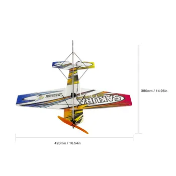 RC ELP Micro Patalpų 3D F3P Lėktuvo Sakura Radijo bangomis valdomus Elektros Plokštumos 420mm Sparnų Nesurinkti Reikia Statyti Lėktuvo Ah