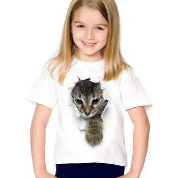 2021 m. vasarą naujų berniukų ir mergaičių 3D atspausdintas T-shirt, atsitiktinis mados trumpas rankoves, vaikų asmeninį vaikų drabužiai, comfor