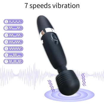 USB įkrauti sekso žaislai Vibratorius Didelių Galvų AV Massager G Spot Clit Stimuliatorius Suaugusiųjų Sekso Žaislai moterims makšties Masturbator Suaugusiųjų