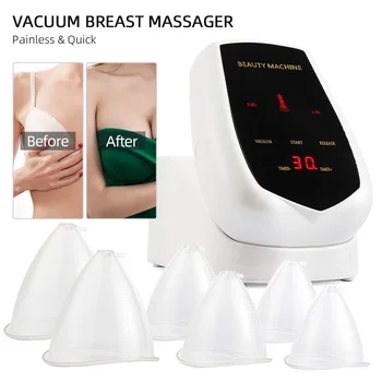 Vakuumo Terapija, Krūties Massager 6 Puodeliai Krūtinę Sėdmenų Plėtros Mašina, Kūno Formavimas Odos Kėlimo Firming Grožio Prietaisas