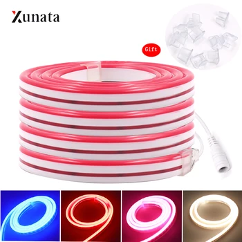DC12V SMD2835 120Leds LED Neon Strip 6x12mm LED Neon Tape with DC Head Connector Waterproof Flexible Neon Wire Ribbon Rope Strip