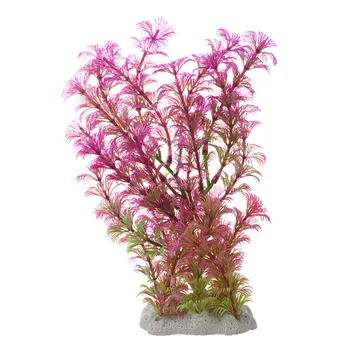 Dirbtinių Augalų 15-20 cm Akvariumo Dekoracija Vandens Augalų violetinė + žalia