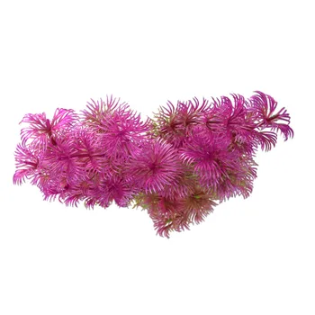 Dirbtinių Augalų 15-20 cm Akvariumo Dekoracija Vandens Augalų violetinė + žalia
