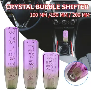 Crystal Automobilių Shift Knob Pavarų Oro Burbulas Shifter Galvos MT mechaninė pavarų Dėžė 100 mm 150 mm 200 mm Trijų Ilgis