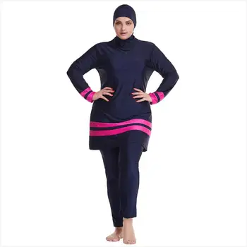 3PC hijab maudymosi kostiumėlį musulmonų plaukimo drabužiai moterims islamo maudymosi kostiumai plius dydis visą maudymosi kostiumai moteris burkini didelių dydžių kuklumas