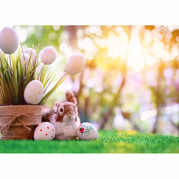 SHENGYONGBAO Velykų Backdrops Fotografijos Pavasario Gėlės Triušis Kiaušiniai Baby Nuotrauka Fone Foto Studija 210318MXR-02