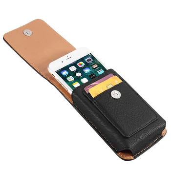 Juosmens atveju Oukitel C23 Pro K15 plus Universalus kortelių dėklas diržas Odinis Telefono krepšys OnePlus 9R 6.5