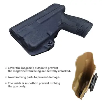 IWB Kydex Dėklas Smith & Wesson M&P Shield 9mm/.40 w/TLR-6 - Juostos Nuslėpė Atlikti - Padengti Mag-Mygtuką, Padidėjo Įėjimas