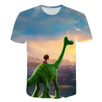 2021 Naujas Berniukas Animaciją T-Shirt Vaikų Dinozaurų Spausdinti 3D T-Marškinėliai Berniukams, Ir Vaikų Vasaros trumparankoviai Marškinėliai Drabužių Viršų