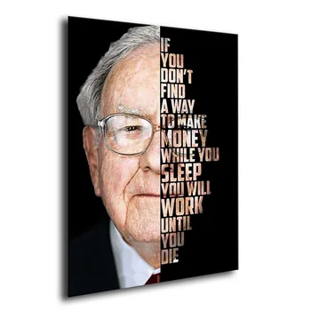 Drobė, Tapyba E. Warren Buffett Plakatai ir Spausdina Sienos Meno Nuotrauką Kambarį Dekoro be Rėmelio