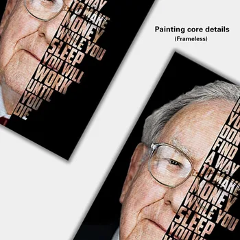 Drobė, Tapyba E. Warren Buffett Plakatai ir Spausdina Sienos Meno Nuotrauką Kambarį Dekoro be Rėmelio