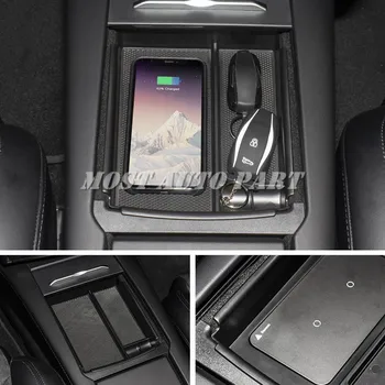 Vidinis Automobilių Belaidis Kroviklis įkrauna Telefoną Trinkelėmis Laikymo Dėžutė Tesla Model S Modelis X 16-2021 Telefonas Su 