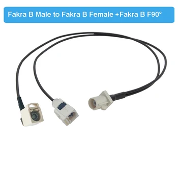 1M 2M 5M-7M Fakra B Splitter Cable Vyrų ir Moterų nuo 1 iki 2 Y Tipo Skirstytuvo Navigacijos GPS Antena ilgintuvas RF Koaksialinis Kabelis