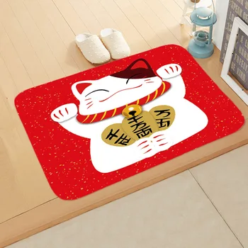 Japonijos pasisekė katė słomianka Chinatow Flanelė kilimų Pėdos padas Naktiniai kilimėlis įrašas osmanai durų anti-slydimo kilimėliai 400x600mm
