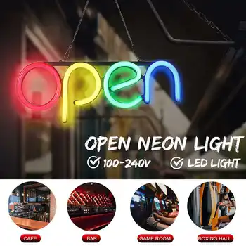 ATIDARYTI LED Neonas Pasirašyti Vamzdis, Šviesos, Rankų darbo Vizualiojo Meno kūrinius Bar Pub Klubas Vestuves Baras, Parduotuvė Kabinti Sienos Lempos Dekoro Šviesos