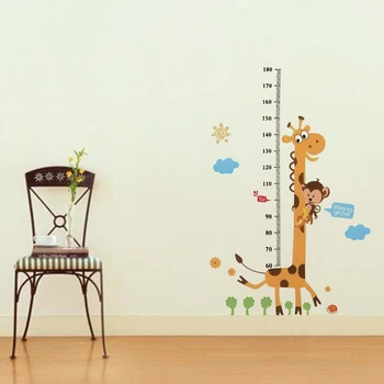 Vaikų PVC Kambarys Dekoratyvinės Sienų Lipdukai Cartoon Tapetai Matavimo Aukštis Lipdukai Padėti vaikams patvirtinti jų aukštis
