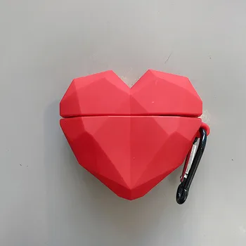 Juokinga 3D Mielas Sexy Raudona Puikus Širdies Ausinių Ausinės Atveju 