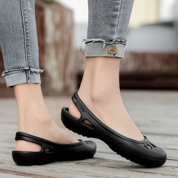 Geriausia pardavimo ponios sandalai pokylių vasaros slaugytoja batai EVA gumos darbo batai slaugytoja batai juoda oficialią dėvėti atsitiktinis ponios sandalai
