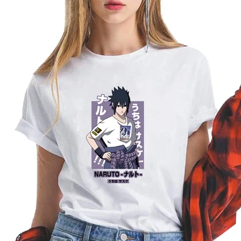 Naruto Moterų Marškinėlius Uzumaki Anime Haruno Sakura Kawaii Marškinėliai Trumpomis Rankovėmis Kietas Harajuku Janpanese Estetinės Drabužių Streetwear