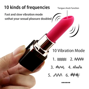 Vyras nuo 10 Greičių Mini Lūpų Vibratorius Nešiojamų Kulka G-taško Masažą Klitorio Stimuliatorius Erotinių Produktų Sekso Žaislai Moterims