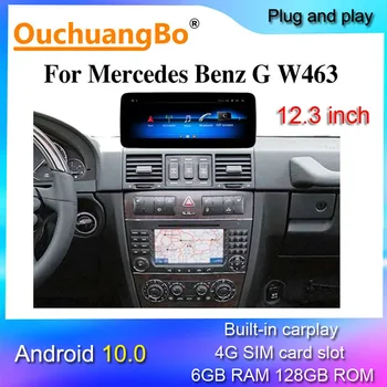 Ouchuangbo automobilio radijo, gps 12.3 colių Benz G W463 G400 G463 G63 G500 G320 G550 W461 