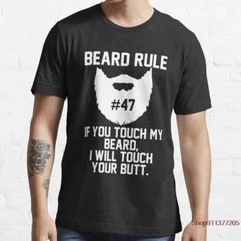 Barzda darbo tvarkos Taisyklių 47 medvilnės, trumpomis rankovėmis vyrams marškinėliai atsitiktinis palaidų katė vyrų marškinėlius, o-kaklo t-shirt vyrai tee marškinėliai viršų