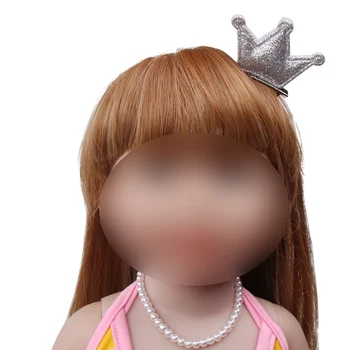 Lėlės, žaislai, aksesuarai, mados karūna 6 VNT plaukų įrašą Amerikiečių 18 colių Mergaičių lėlės (Random pristatymo) c593