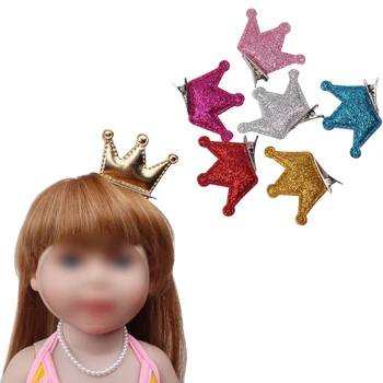Lėlės, žaislai, aksesuarai, mados karūna 6 VNT plaukų įrašą Amerikiečių 18 colių Mergaičių lėlės (Random pristatymo) c593