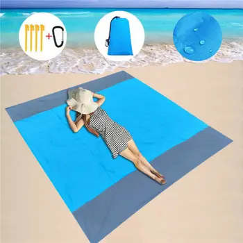 2x2.1m Vandeniui Pocket Paplūdimio Antklodė Lankstymo Stovyklavimo Kilimėlis Čiužinys Nešiojamų Lengvas Kilimėlis Lauko Iškylą, Mat Smėlio Paplūdimio Kilimėlis