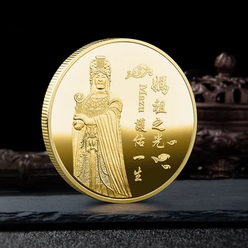 Turistinių Suvenyrų Medaliai Taivane Šventyklos Stabus Laiminti Gyvenimą ir Saugos Pasisekė Ženklelis Mazu Proginės Monetos