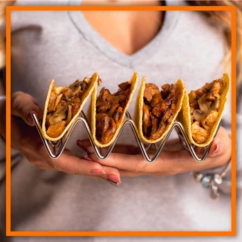 Taco Turėtojas Meksikos pica roll lentynos Burrito Bulvių traškučiai Stovo Kriauklių Taco Stovas iš Nerūdijančio plieno kūrybos stalo blynas stendas