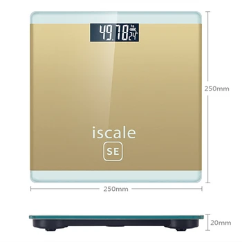 Skaitmeninis Kūno Masės Vonios Masto LCD Ekranas Smart Svorio Skalės Temperatūros Funkcija Sveikatos Koeficientas Masto Grindų Masto